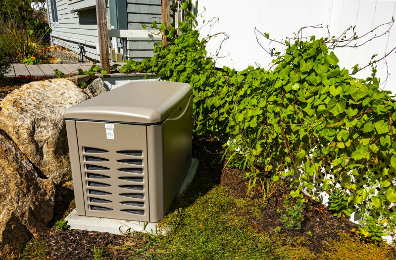 Residential Backup Generator in Backyard